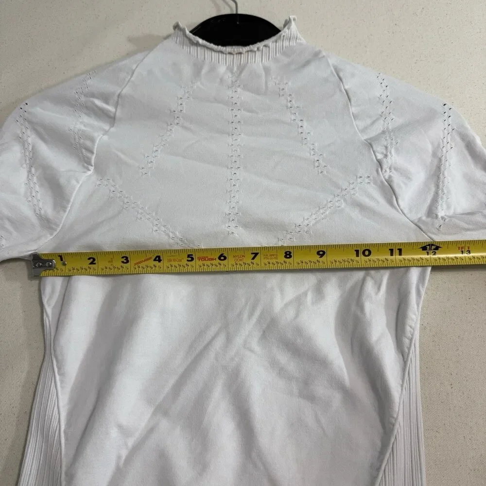 Free People Movement Good Karma Hi-Neck Layer Top White Size Small